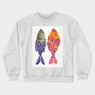 indonesian fish navy red Crewneck Sweatshirt